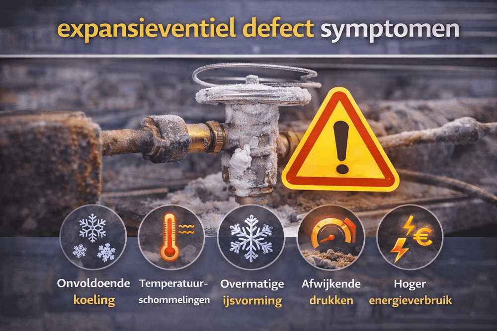 expansieventiel defect symptomen