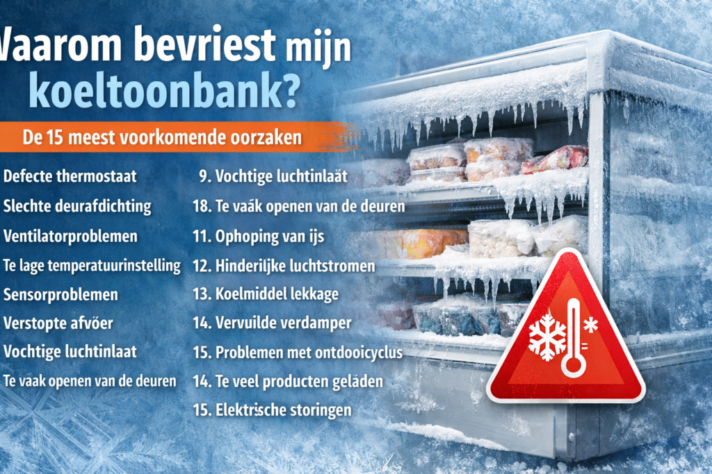 Waarom bevriest mijn koeltoonbank? 15 oorzaken, oplossingen en slimme preventietips 3 Waarom bevriest mijn koeltoonbank? De 15 meest voorkomende oorzaken