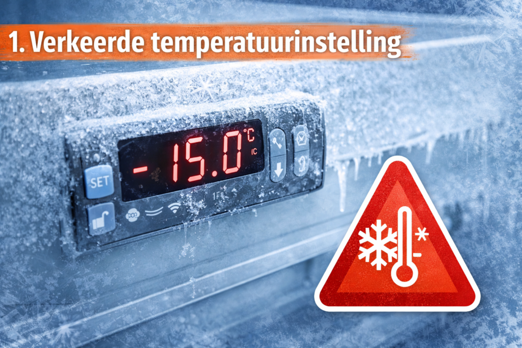 Waarom bevriest mijn koeltoonbank? 15 oorzaken, oplossingen en slimme preventietips 4 Verkeerde temperatuurinstelling