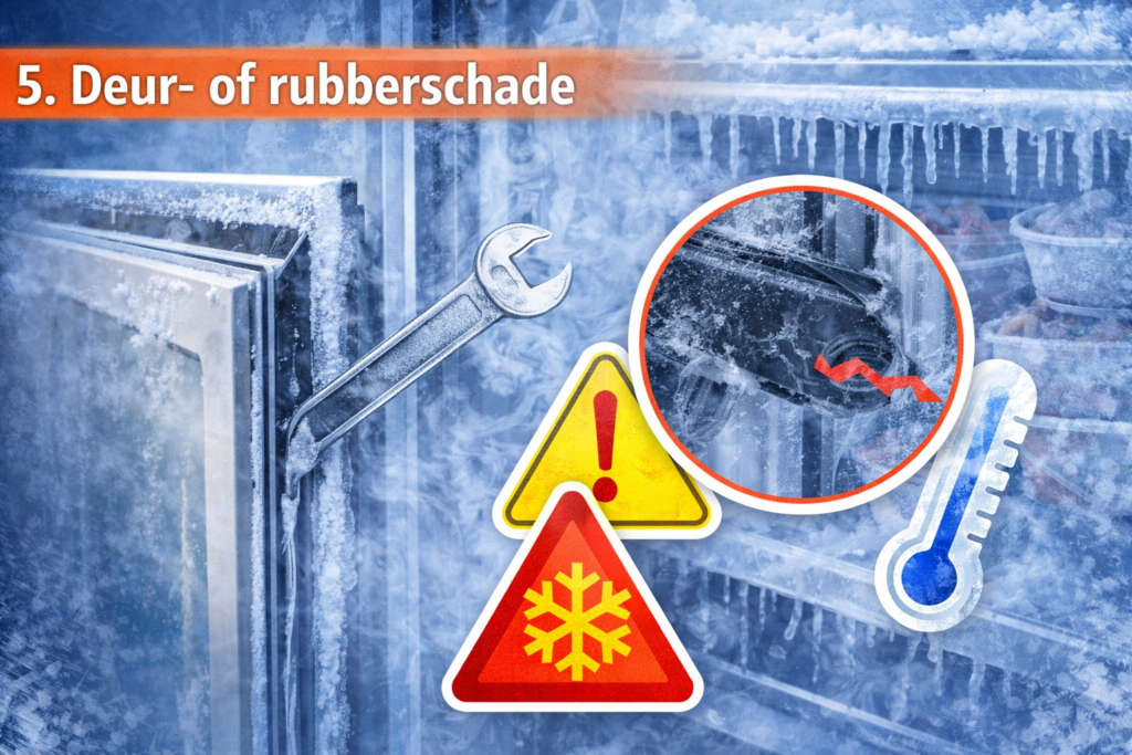 Waarom bevriest mijn koeltoonbank? 15 oorzaken, oplossingen en slimme preventietips 8 Deur- of rubberschade