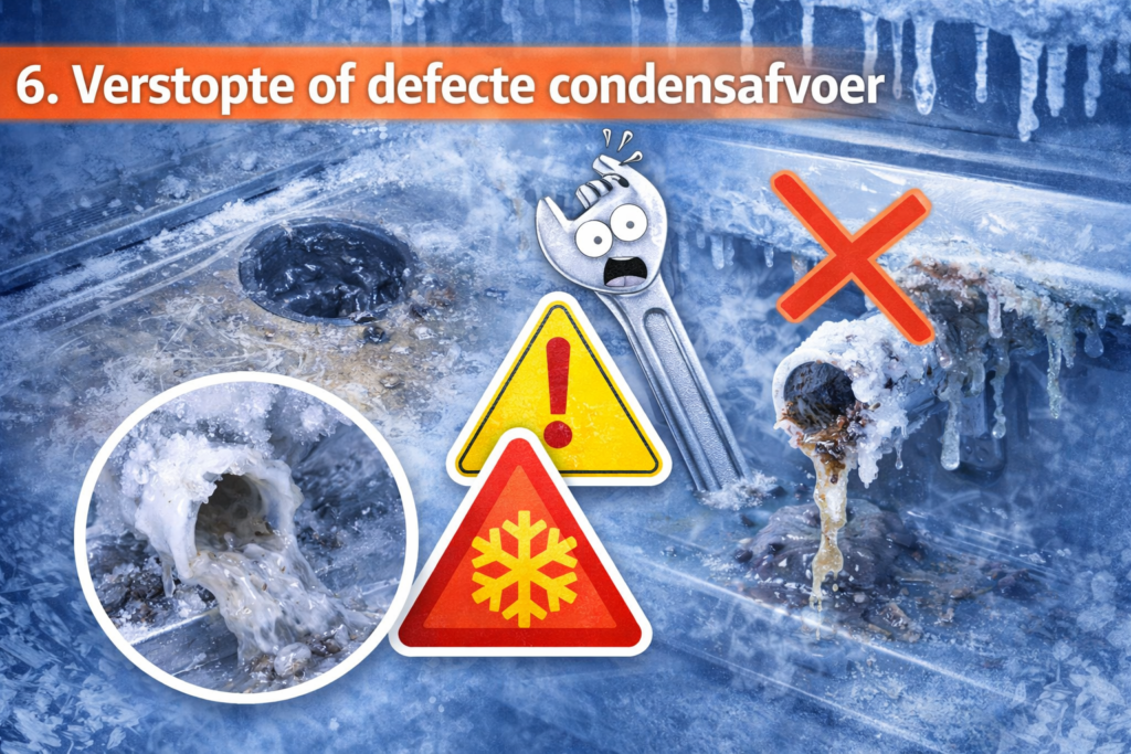 Waarom bevriest mijn koeltoonbank? 15 oorzaken, oplossingen en slimme preventietips 9 Verstopte of defecte condensafvoer