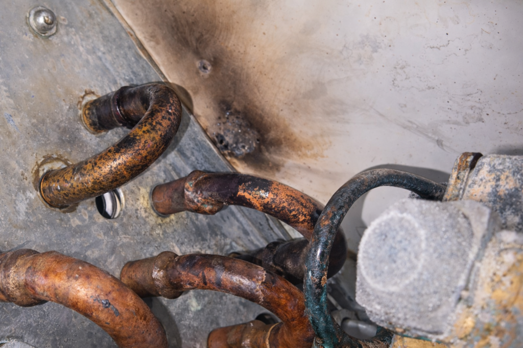 Gaslekkage commerciële koeling 7 Slechte of oude lasverbindingen