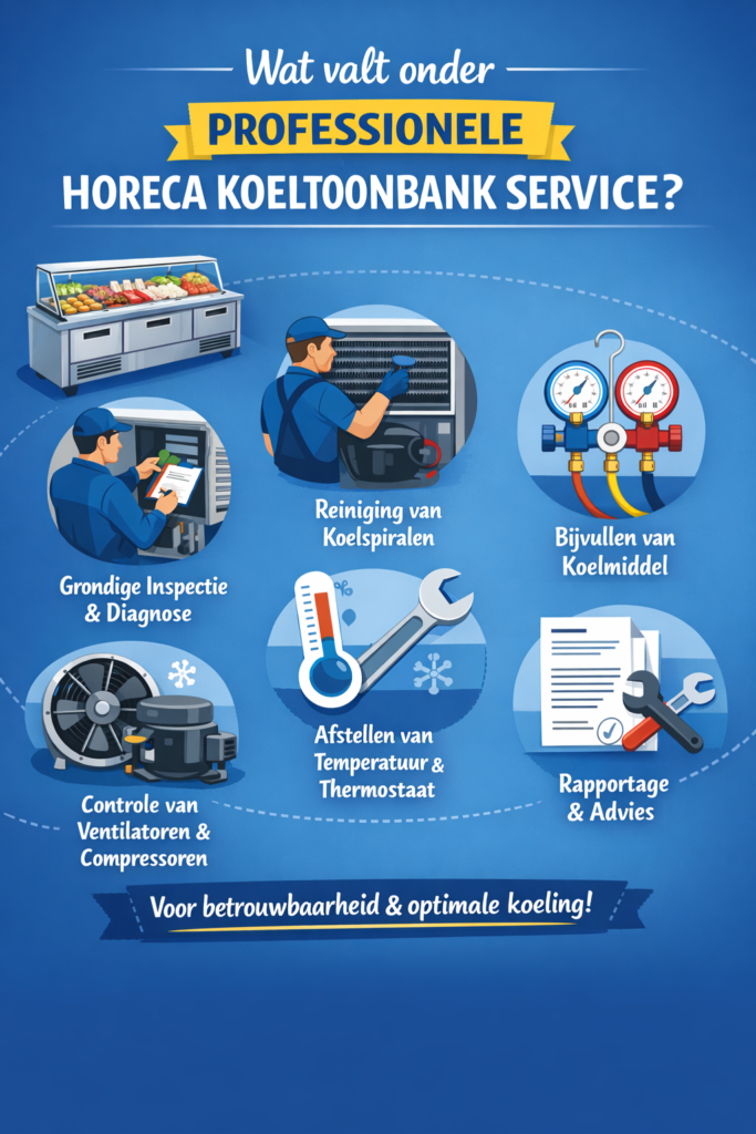 Wat valt onder professionele horeca koeltoonbank service?