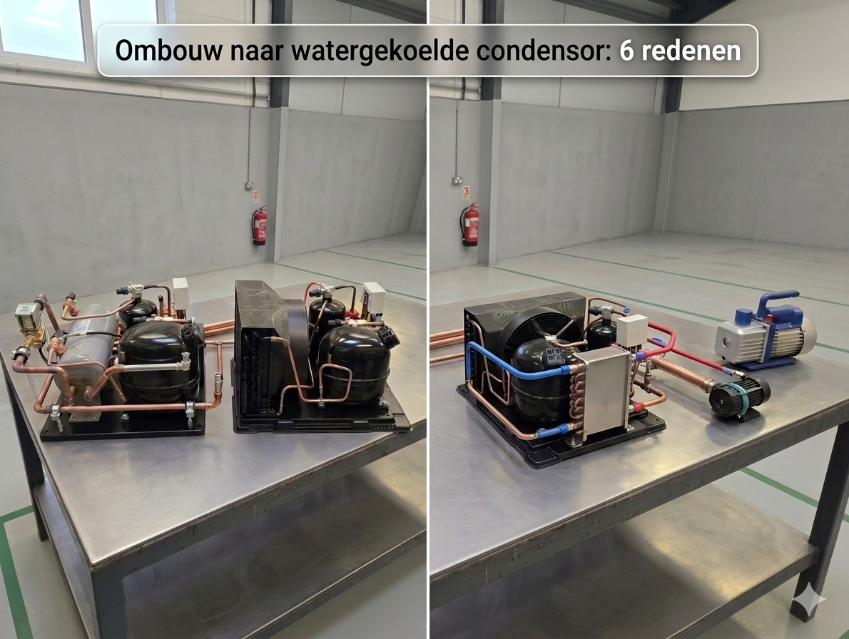Ombouw naar watergekoelde condensor: 6 redenen