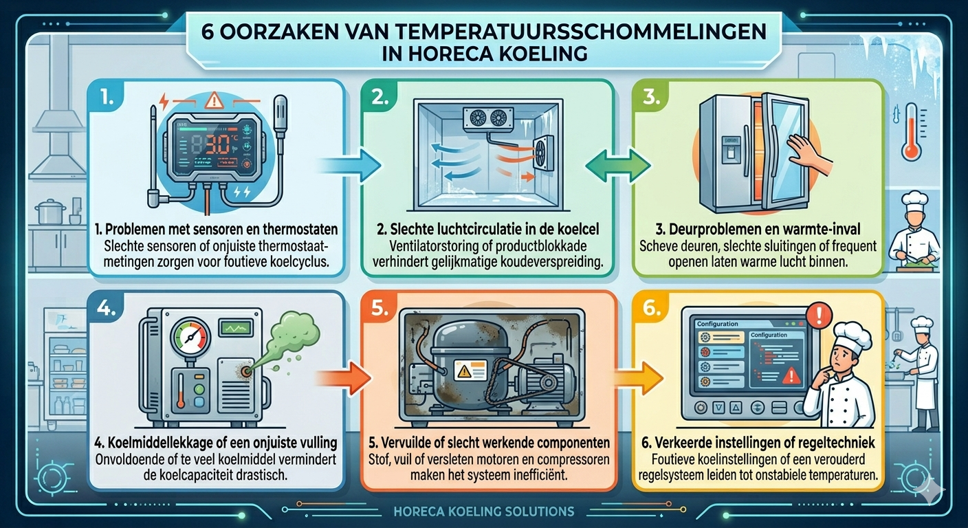 6 oorzaken van temperatuursschommelingen in horeca koeling 1 6 oorzaken van temperatuursschommelingen in horeca koeling