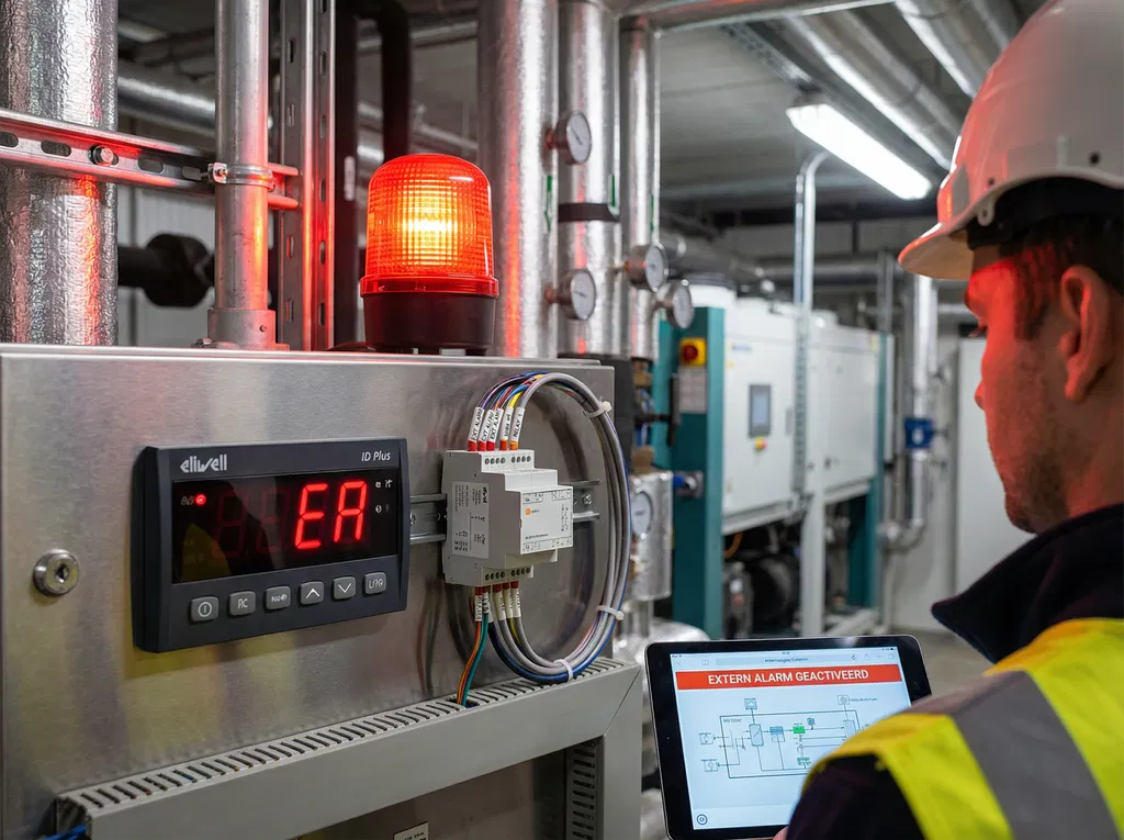 11 betekenissen van foutcodes van Eliwell ID Plus 8 Foutcode EA: Extern Alarm Geactiveerd