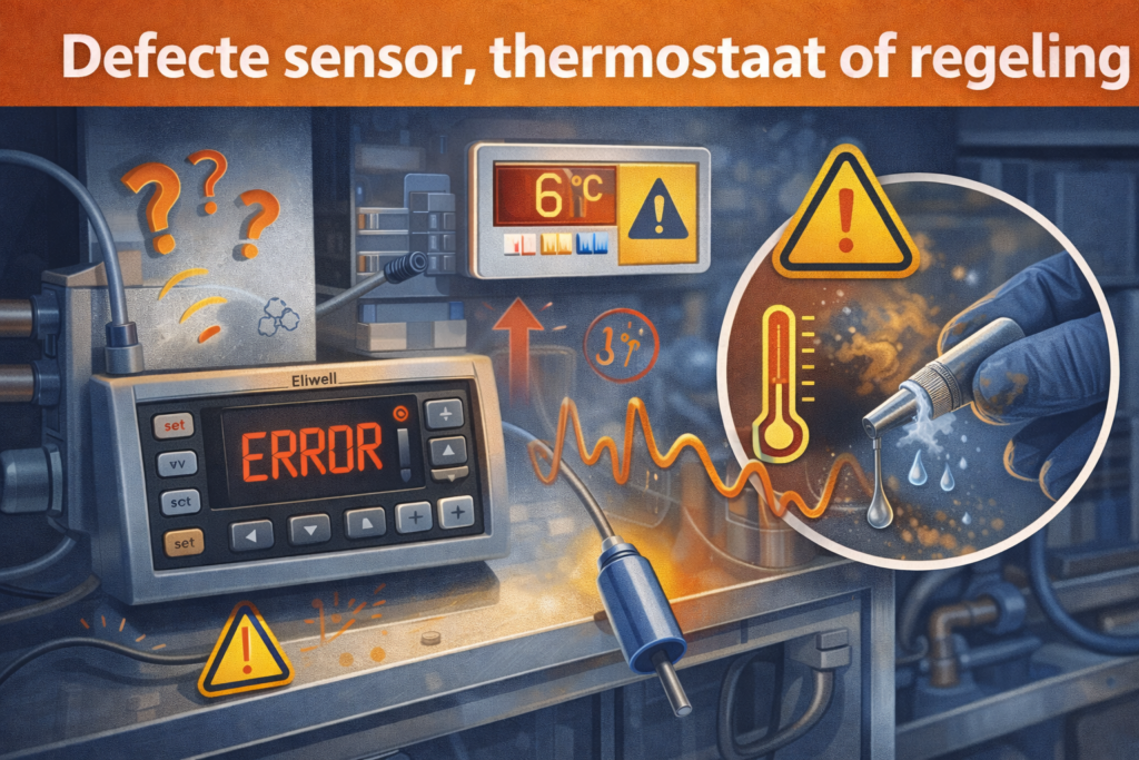 Defecte sensor, thermostaat of regeling