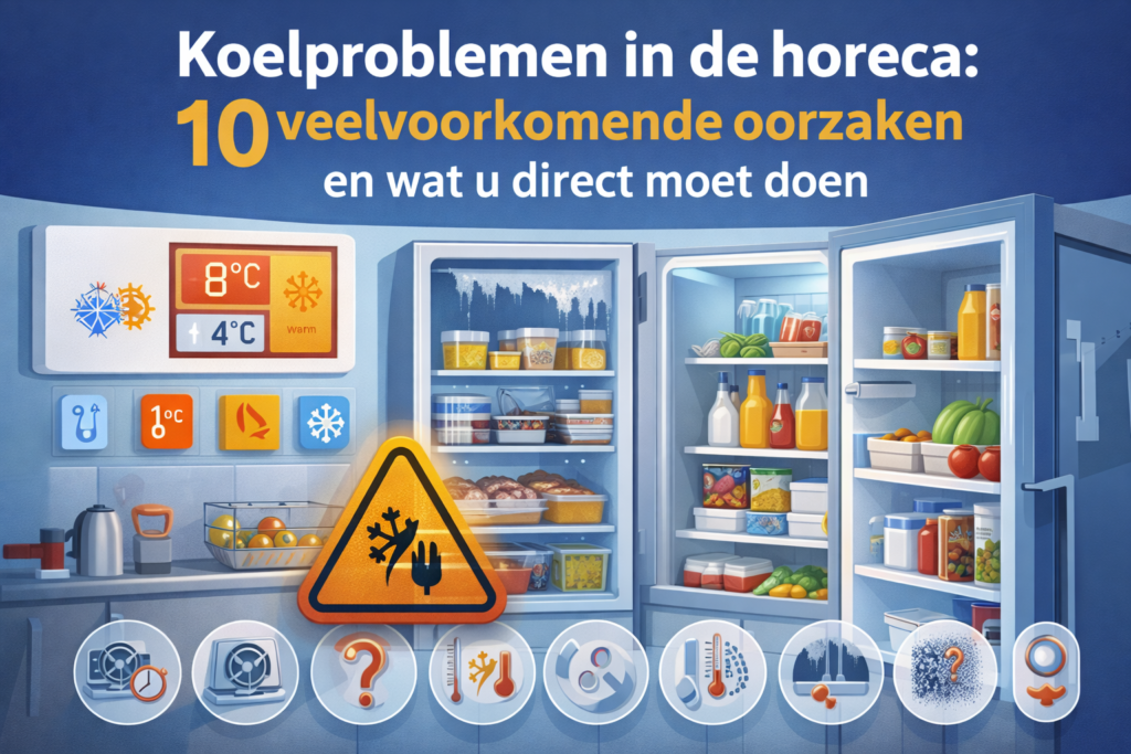 Koelproblemen in de horeca: 10 veelvoorkomende oorzaken en wat u direct moet doen