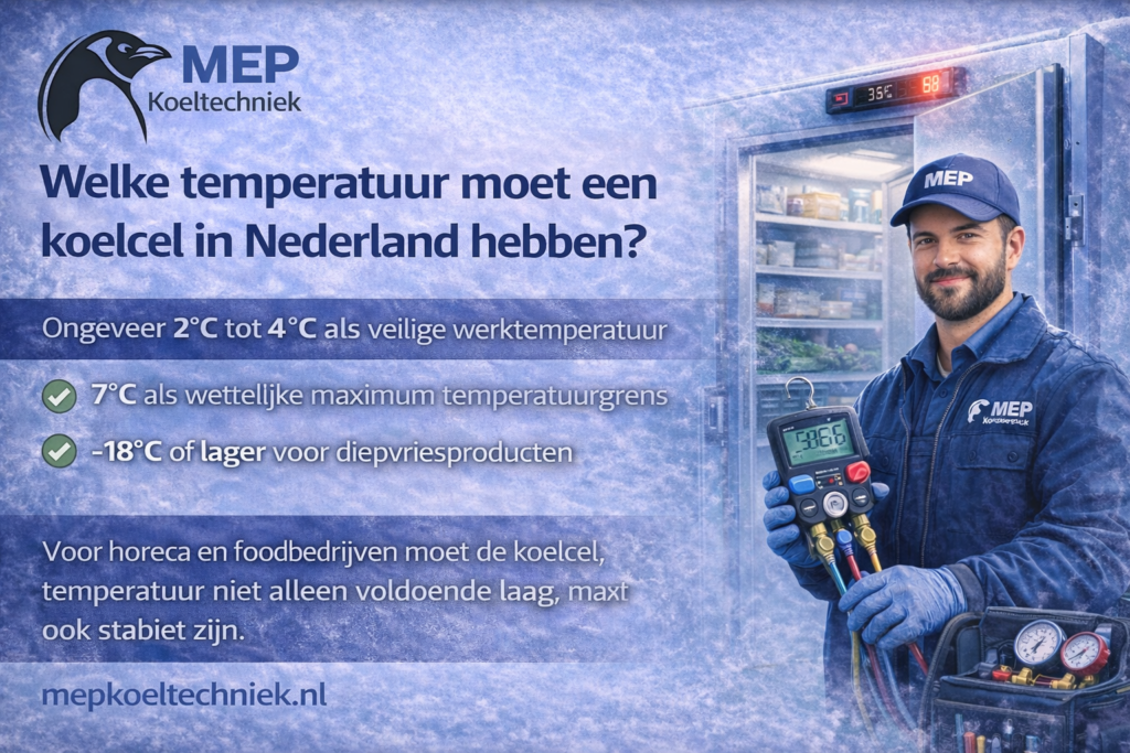 Welke temperatuur moet een koelcel in Nederland hebben?