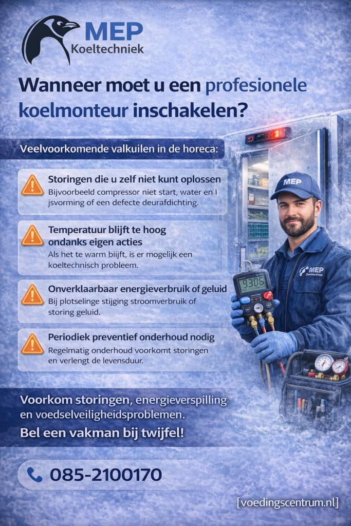 Wanneer moet u een professionele koelmonteur inschakelen?