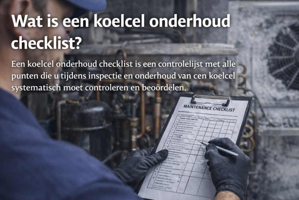 Wat is een koelcel onderhoud checklist?