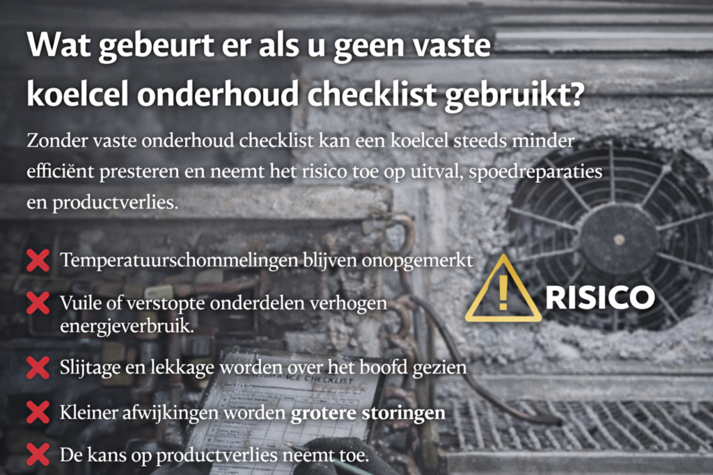 Wat gebeurt er als u geen vaste koelcel onderhoud checklist gebruikt?