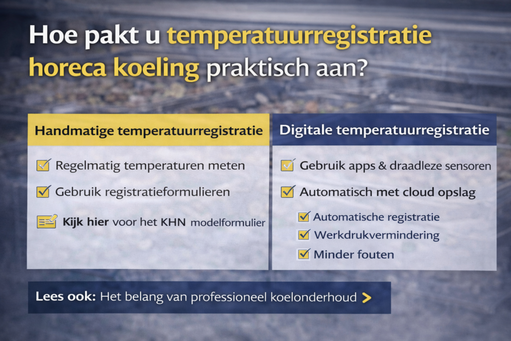Hoe pakt u temperatuurregistratie horeca koeling praktisch aan?