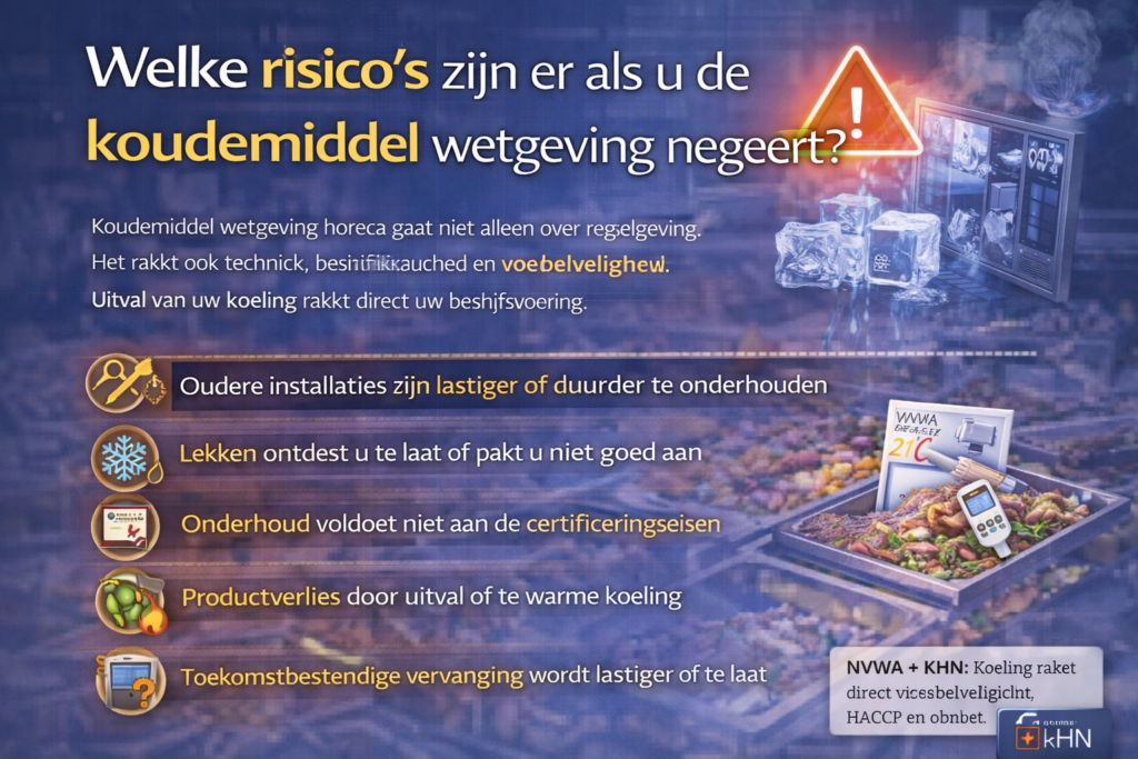 Welke risico’s zijn er als u de koudemiddel wetgeving negeert?