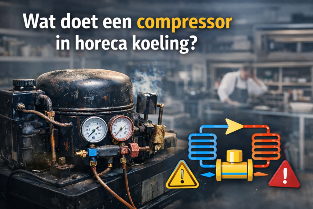 Wat doet een compressor in horeca koeling?