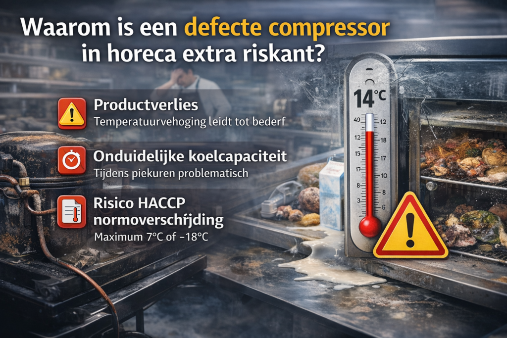 Waarom is een defecte compressor in horeca extra riskant?