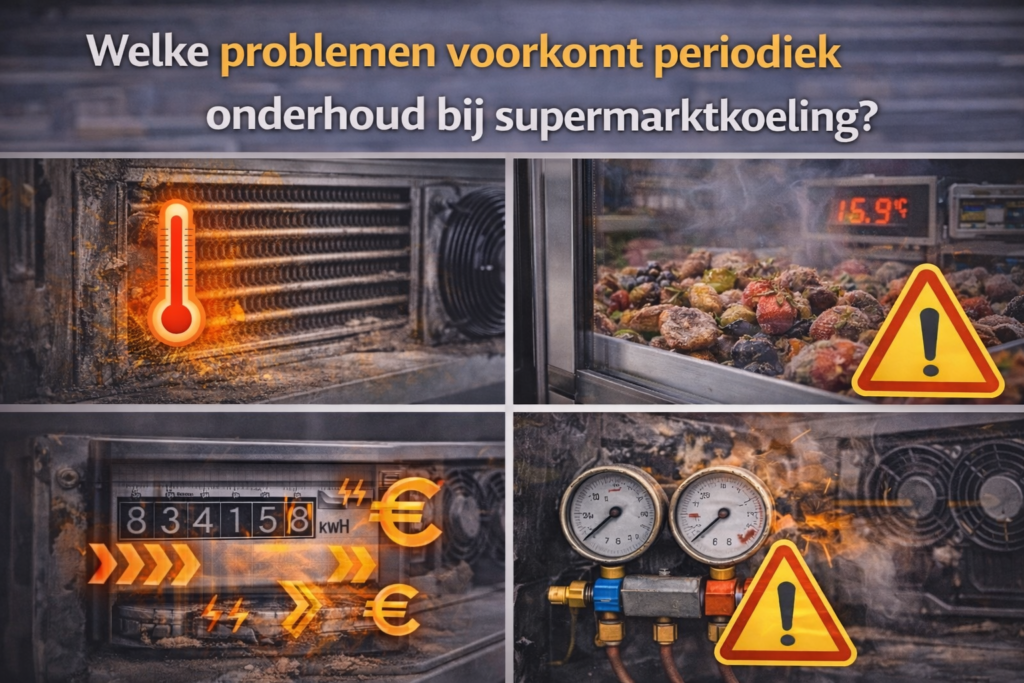 Welke problemen voorkomt periodiek onderhoud bij supermarktkoeling?