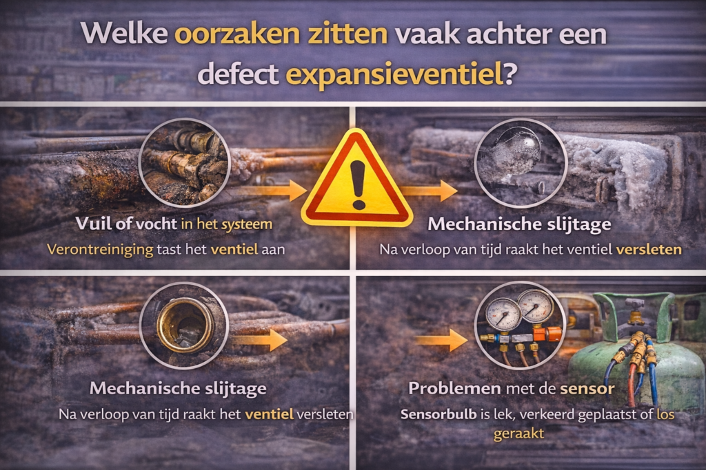 Wat gebeurt er als u expansieventiel defect symptomen te laat herkent?