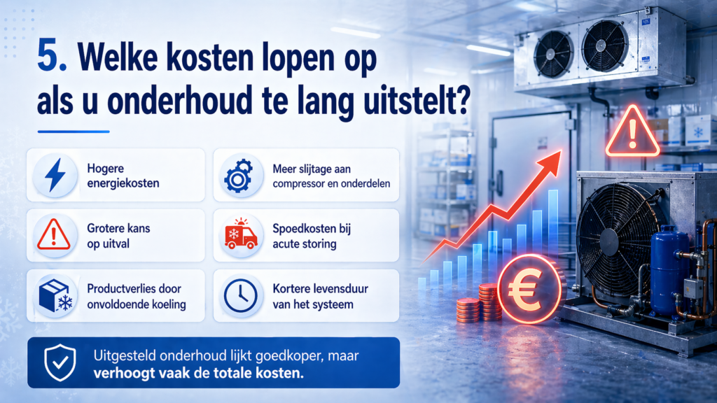 Welke kosten lopen op als u onderhoud te lang uitstelt?