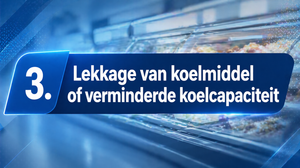 Lekkage van koelmiddel of verminderde koelcapaciteit