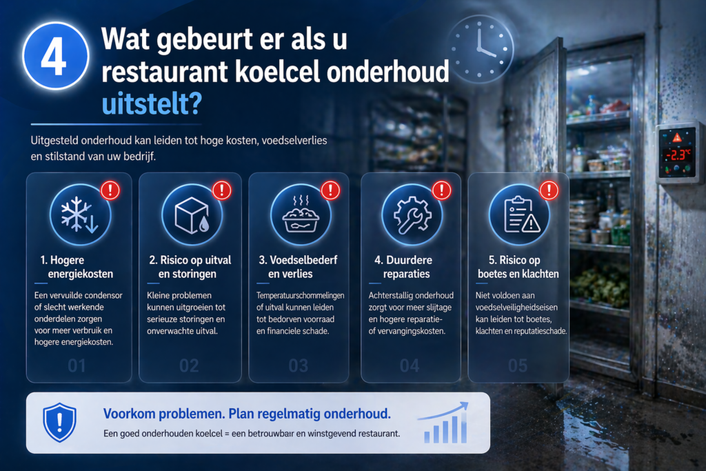 Wat gebeurt er als u restaurant koelcel onderhoud uitstelt?