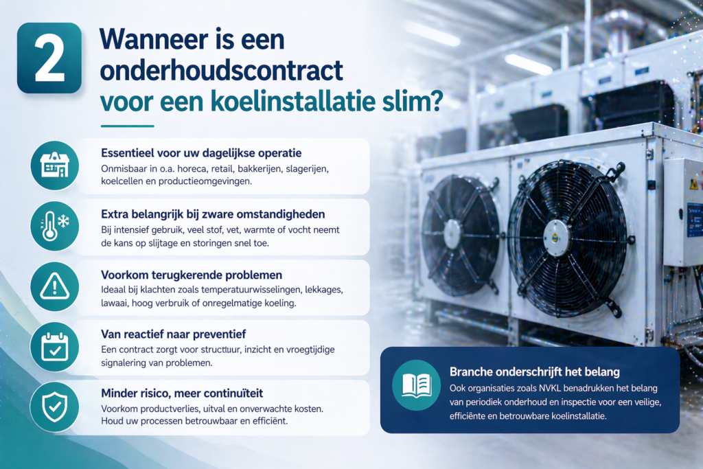 Wanneer is een onderhoudscontract voor een koelinstallatie slim?