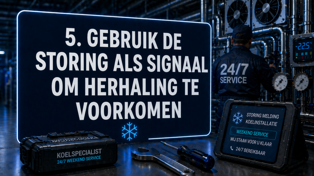 Gebruik de storing als signaal om herhaling te voorkomen