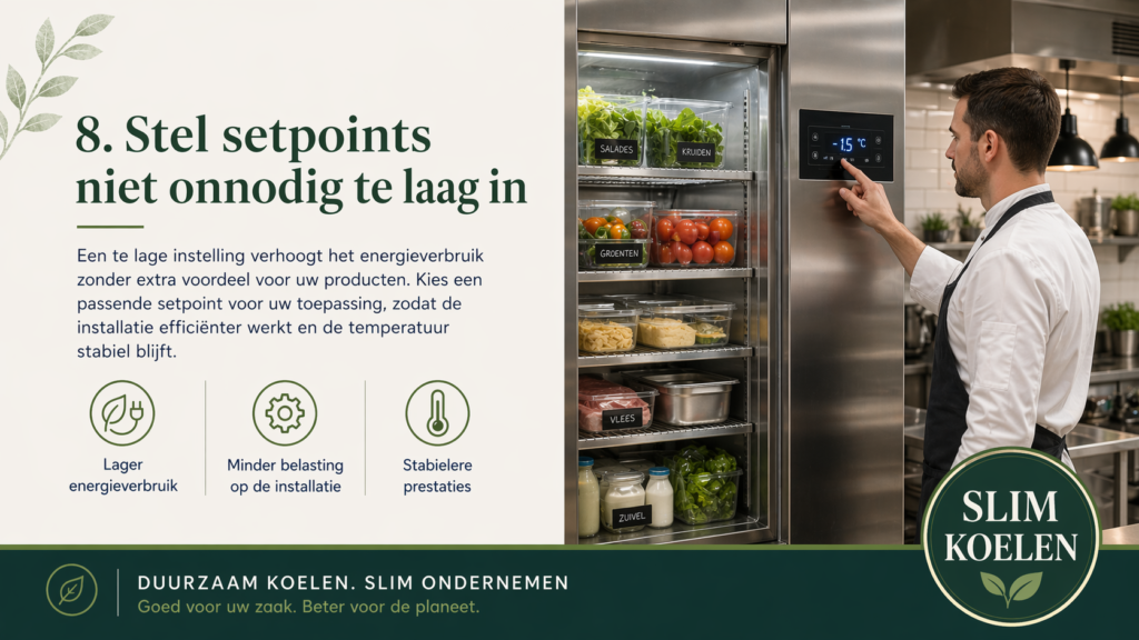 Stel setpoints niet onnodig te laag in