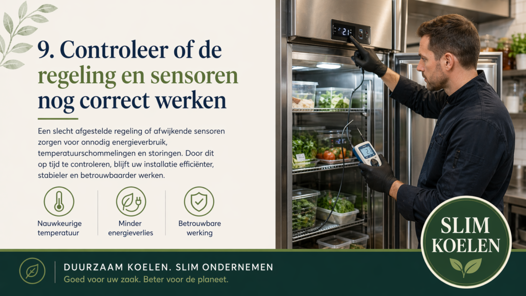  Controleer of de regeling en sensoren nog correct werken