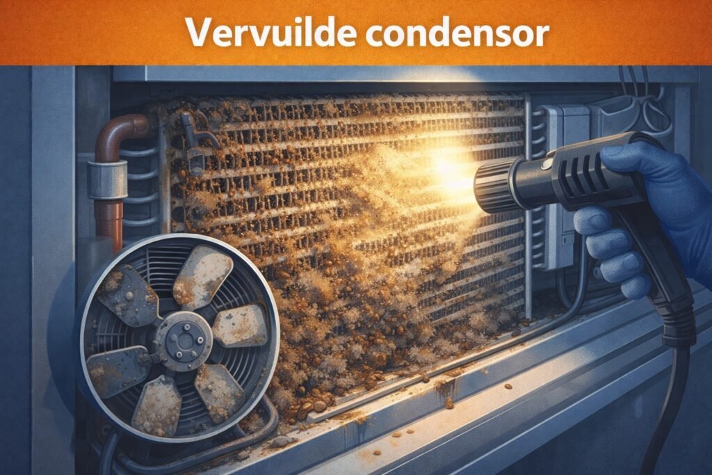 Vervuilde condensor