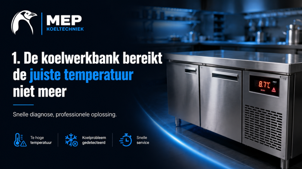 koelwerkbank koelt niet goed