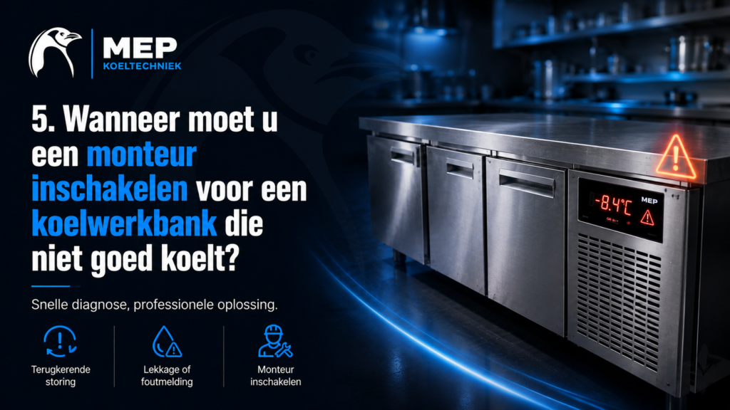 Wanneer moet u een monteur inschakelen voor een koelwerkbank die niet goed koelt?