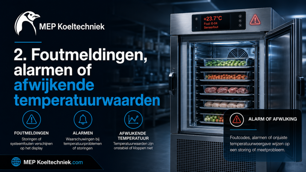 De blast chiller koelt niet snel genoeg terug