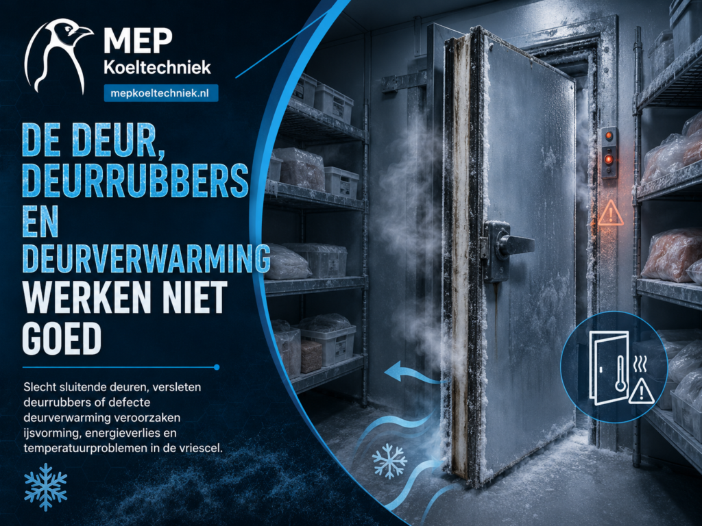 De deur, deurrubbers en deurverwarming werken niet goed
