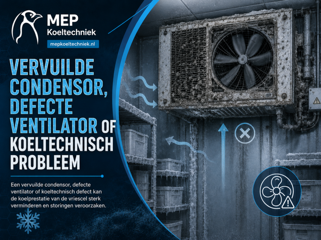Vervuilde condensor, defecte ventilator of koeltechnisch probleem