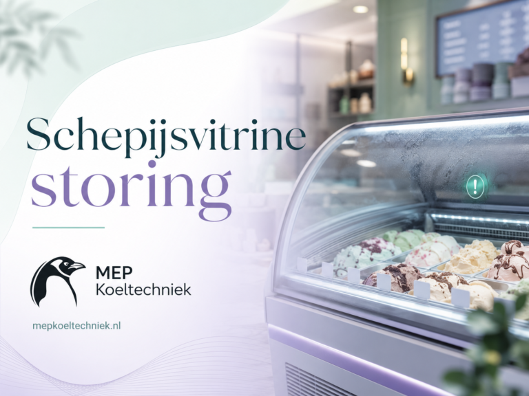Schepijsvitrine storing